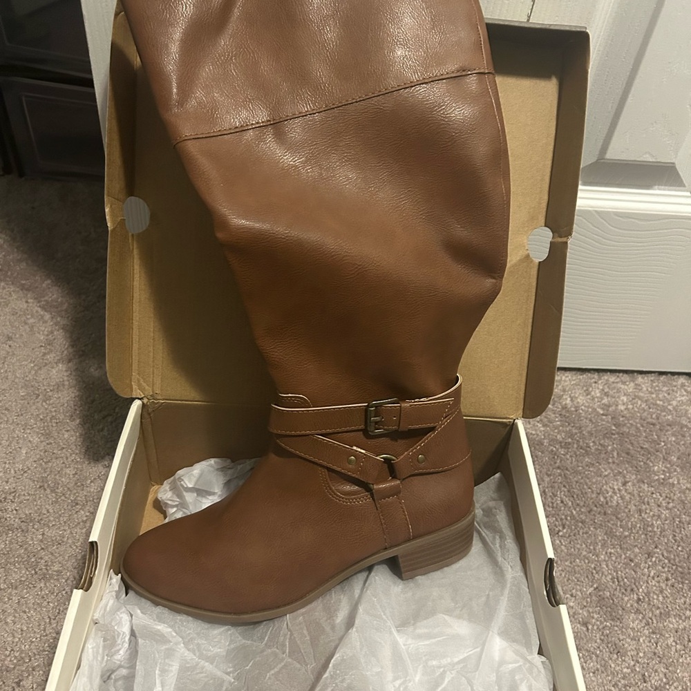 a.n.a Brown Knee-High Boots